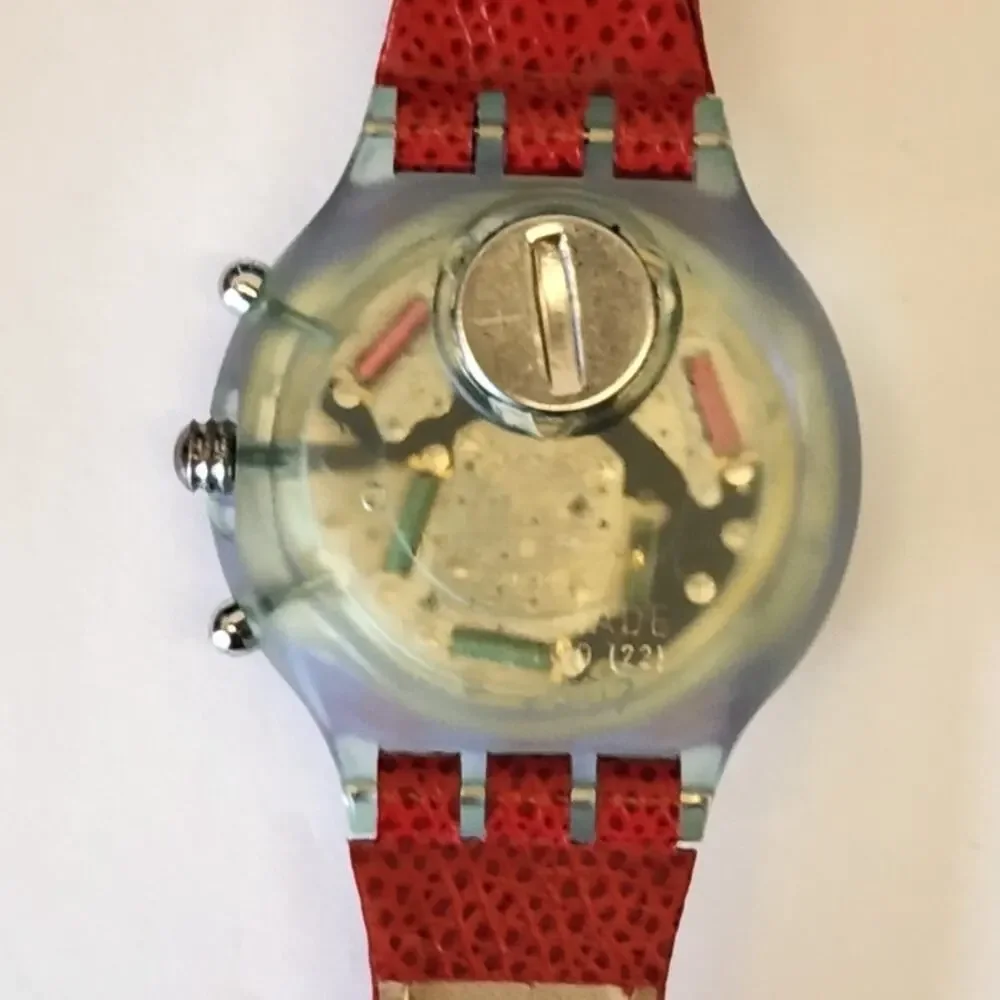 Swatch watch RED HARBOUR SBG100 1993 Aquachrono New old stock - Picture 7 of 9